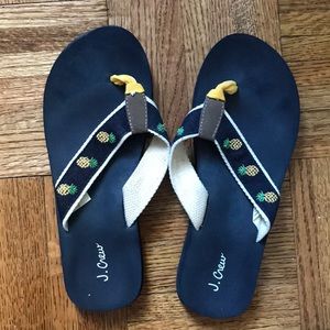 J. Crew Factory Pineapple Flip Flops